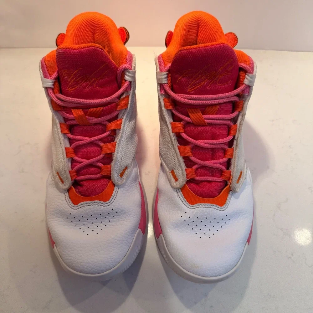 Nike Air Jordan Flight Club 91 GS Pink Orange White Size 7Y‎ DV0490-168 Hi-Top